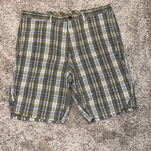 Tommy Bahama Shorts Plaid Silk Linen Blend Plaid Size 36